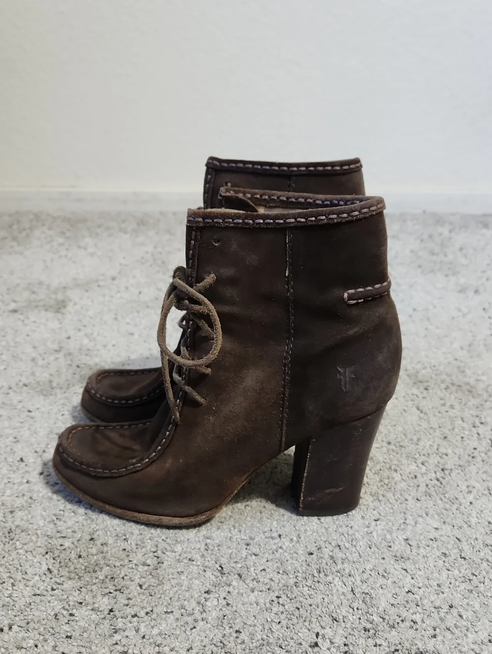 Frye Parker Moc Ankle Brown Oil Suede Boot Size 8M